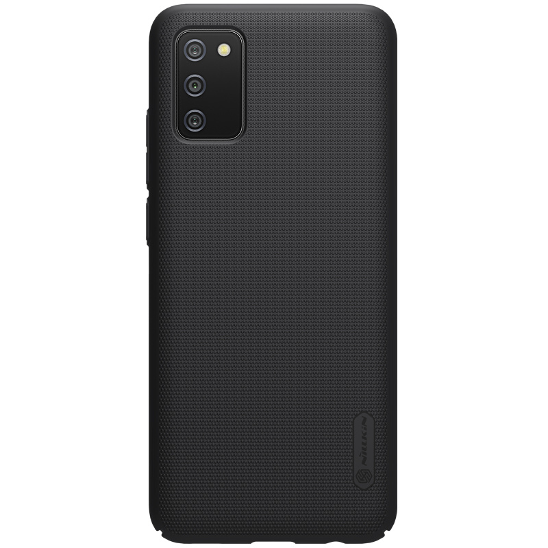 Nillkin - Samsung Galaxy A02S Hoesje - Super Frosted Shield - Back Cover - Zwart afbeelding
