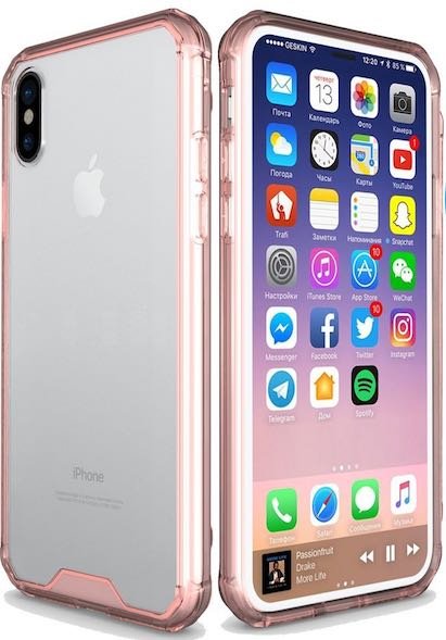 Hybrid Armor Case geschikt voor iPhone X / XS - Roze afbeelding