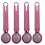 4-Pack Case2go - Hoesje geschikt voor Apple Airtag en Airtag 2 - Sleutelhanger - Hanger voor Airtag - Roze