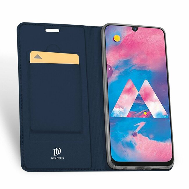 Hoesje geschikt voor Samsung Galaxy M30 - dux ducis skin pro book case - blauw