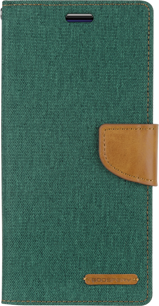 Samsung Galaxy A72 5G Hoesje - Mercury Canvas Diary Wallet Case - Hoesje met Pasjeshouder - Groen afbeelding