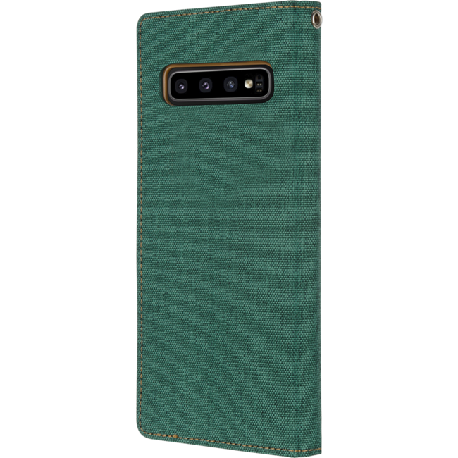 Hoesje geschikt voor Samsung Galaxy A72 5G -Mercury Canvas Diary Wallet Case - Hoesje met Pasjeshouder - Groen