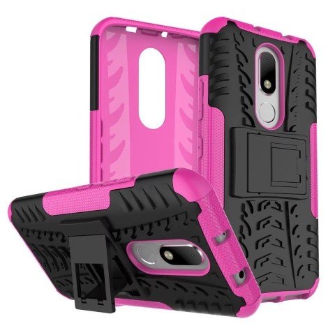 Motorola Moto M Schokbestendige Back Cover Magenta afbeelding