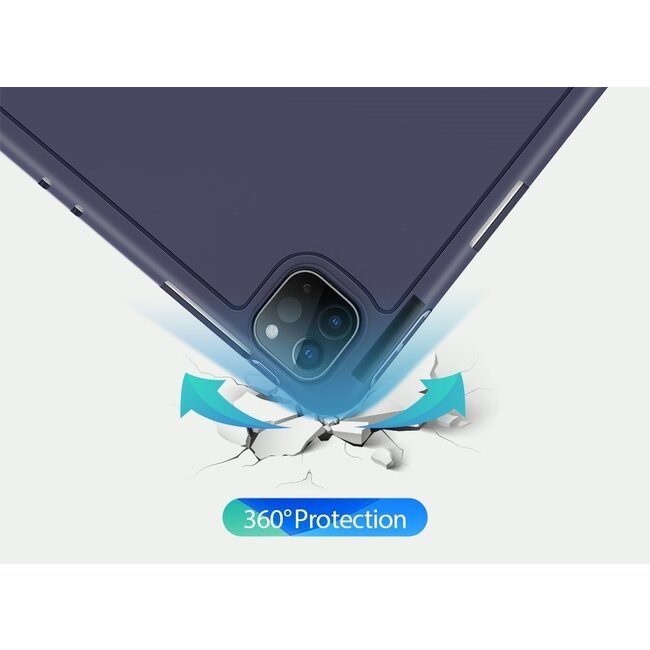 Tablethoes geschikt voor Apple iPad Pro 11 (2022/2021/2020/2018) - Dux Ducis Osom Tri-Fold Book Case Series - Blauw