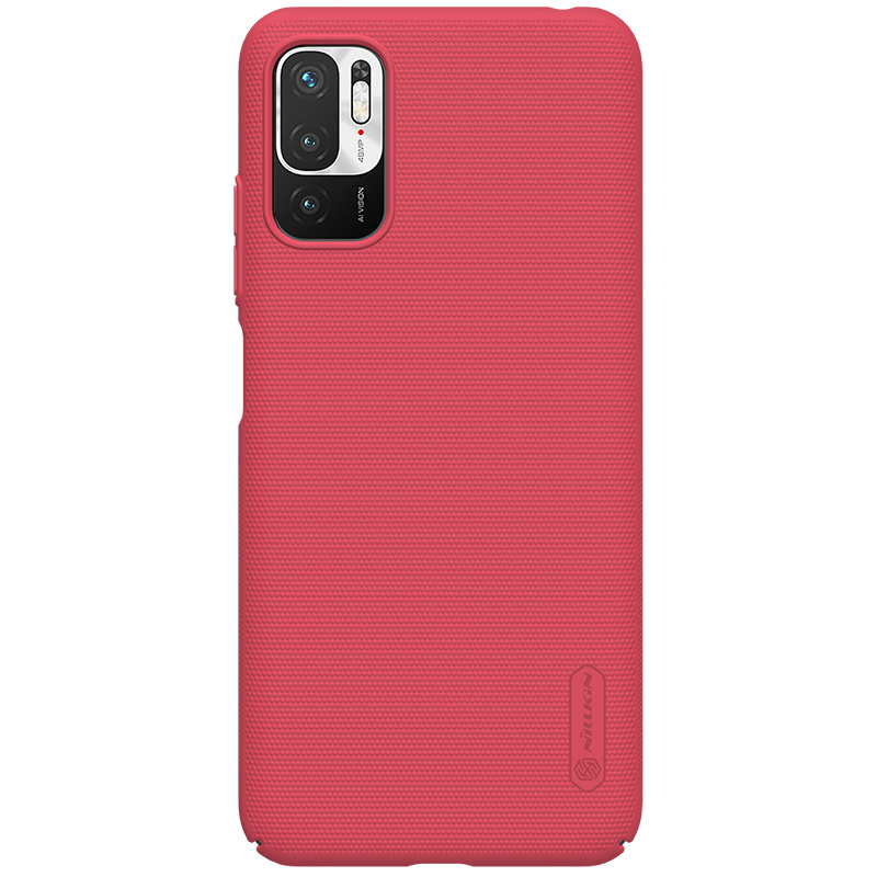 Nillkin - Xiaomi Redmi Note 10 Hoesje - Super Frosted Shield - Back Cover - Rood afbeelding
