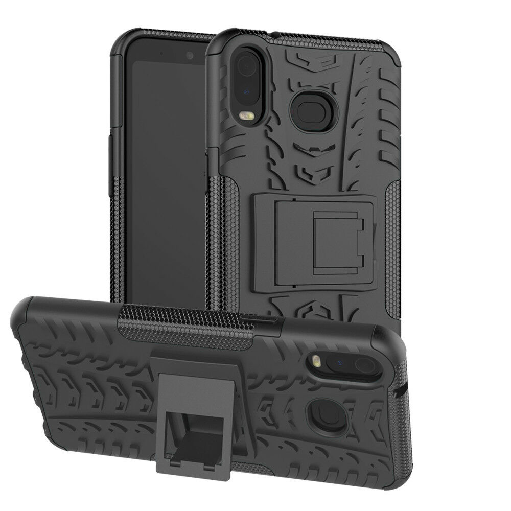 Samsung Galaxy A6s hoes - Schokbestendige Back Cover - Zwart afbeelding