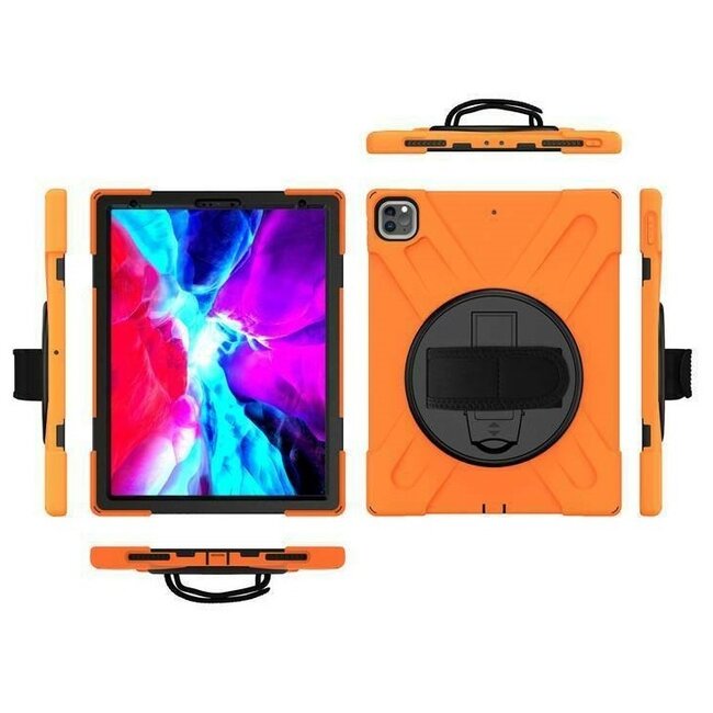 Tablet hoes geschikt voor iPad Pro 11 (2018/2020) Cover - Hand Strap Armor Case - Oranje