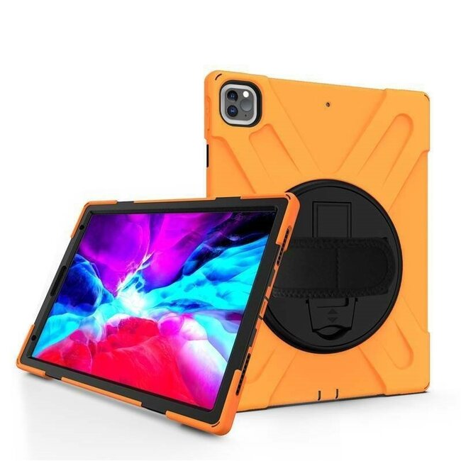 Tablet hoes geschikt voor iPad Pro 11 (2018/2020) Cover - Hand Strap Armor Case - Oranje