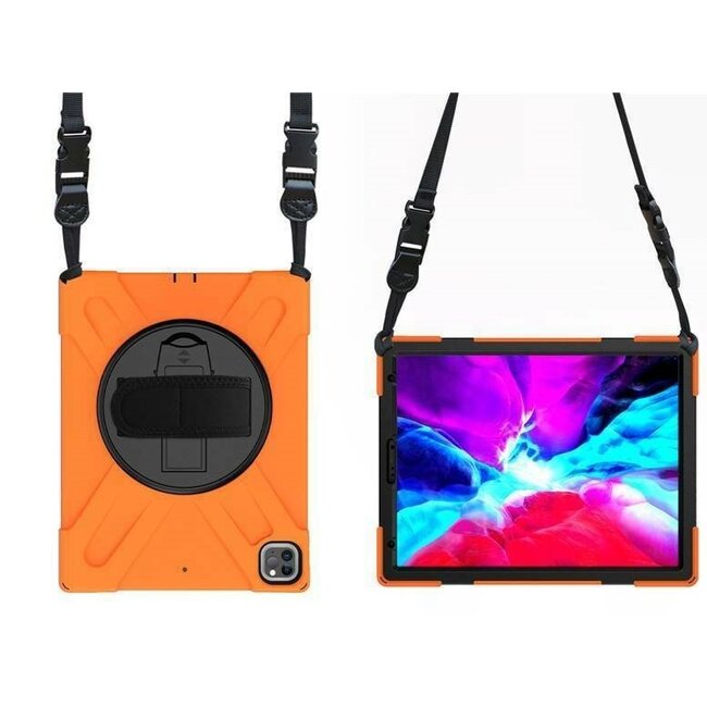 Tablet hoes geschikt voor iPad Pro 11 (2018/2020) Cover - Hand Strap Armor Case - Oranje
