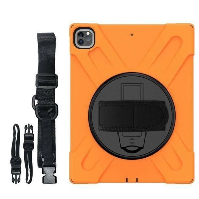 Tablet hoes geschikt voor iPad Pro 11 (2018/2020) Cover - Hand Strap Armor Case - Oranje