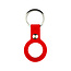 Case2go Case2go - Sleutelhanger geschikt voor Airtag - Siliconen hoesje - Met Keychain - Rood