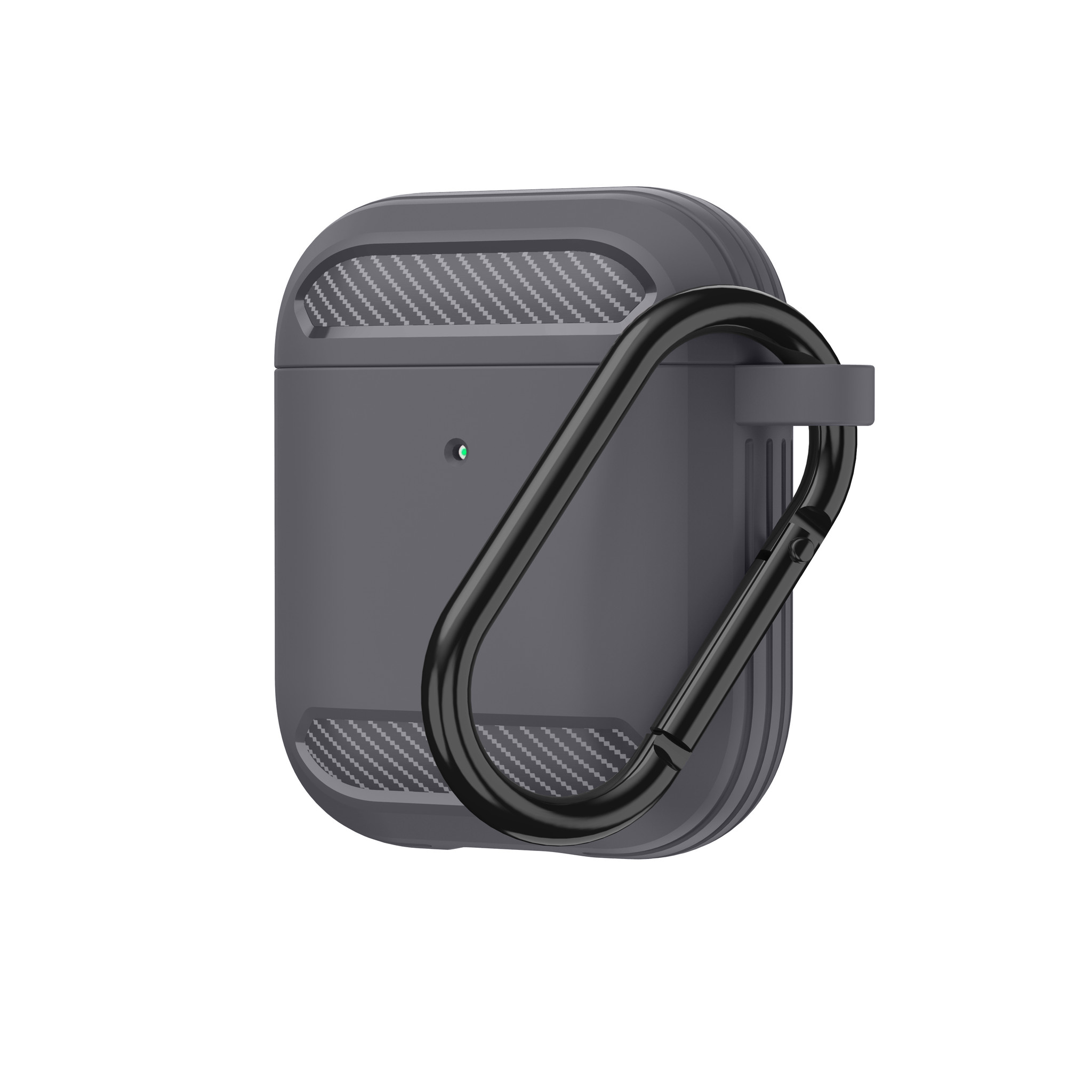 Hoesje geschikt voor Apple AirPods 1/2 - premium siliconen beschermhoes - 3.0 mm - grijs afbeelding