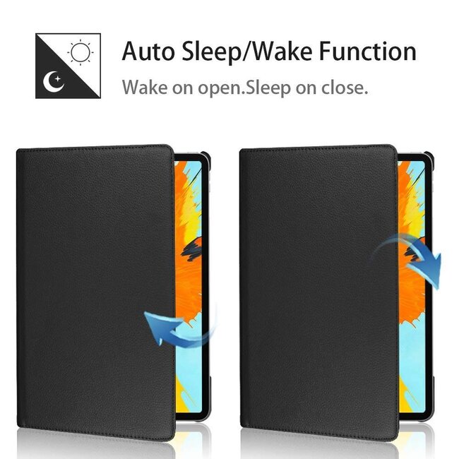 Case2go - Tablet hoes geschikt voor iPad Pro 11 (2018) case - 360 graden draaibare - Zwart