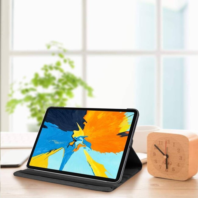 Case2go - Tablet hoes geschikt voor iPad Pro 11 (2018) case - 360 graden draaibare - Zwart