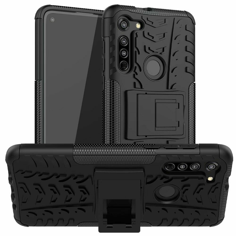 Motorola Moto G8 Hoesje - Schokbestendige Back Cover - Zwart afbeelding