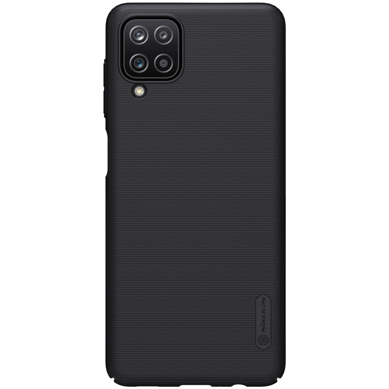 Nillkin - Samsung Galaxy A12 Hoesje - Super Frosted Shield - Back Cover - Zwart afbeelding
