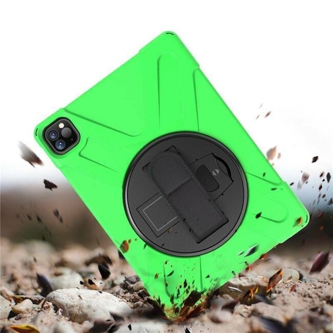Tablet hoes geschikt voor iPad Pro 11 (2018/2020) Cover - Hand Strap Armor Case - Groen