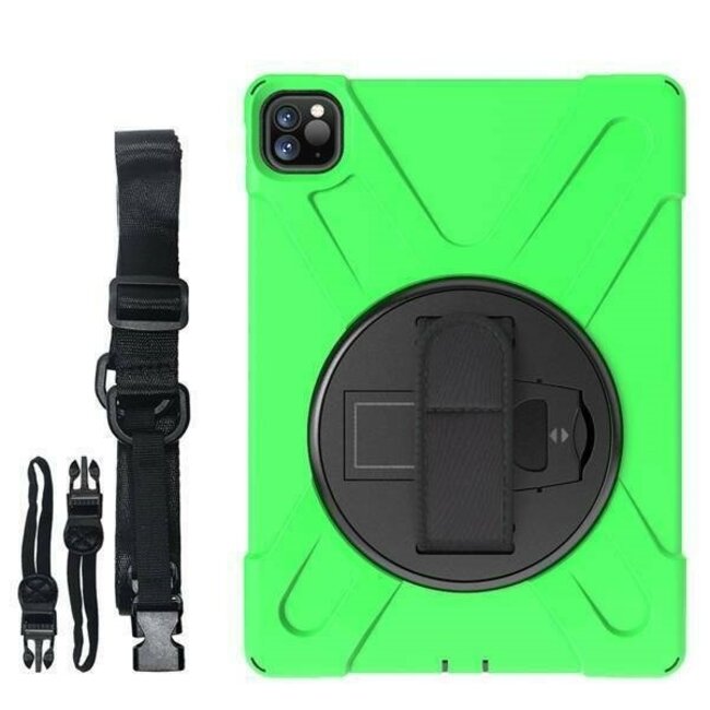 Tablet hoes geschikt voor iPad Pro 11 (2018/2020) Cover - Hand Strap Armor Case - Groen