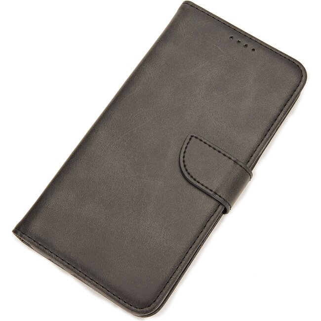 Case2go - Hoesje geschikt voor Samsung Galaxy M01 - Wallet Book Case -  Ruimte voor 3 pasjes - Zwart