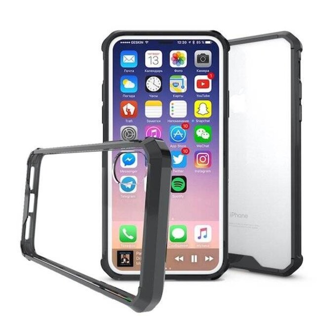 Hybrid Armor Case geschikt voor iPhone X / XS - Zwart