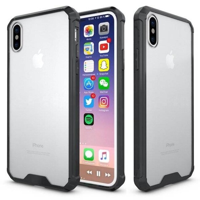 Hybrid Armor Case geschikt voor iPhone X / XS - Zwart