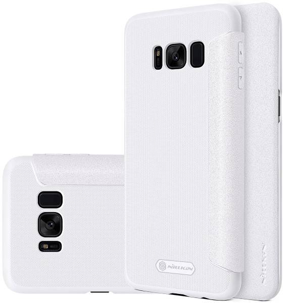 Nillkin Sparkle Series Leather Case Samsung Galaxy S8 Plus - Wit afbeelding