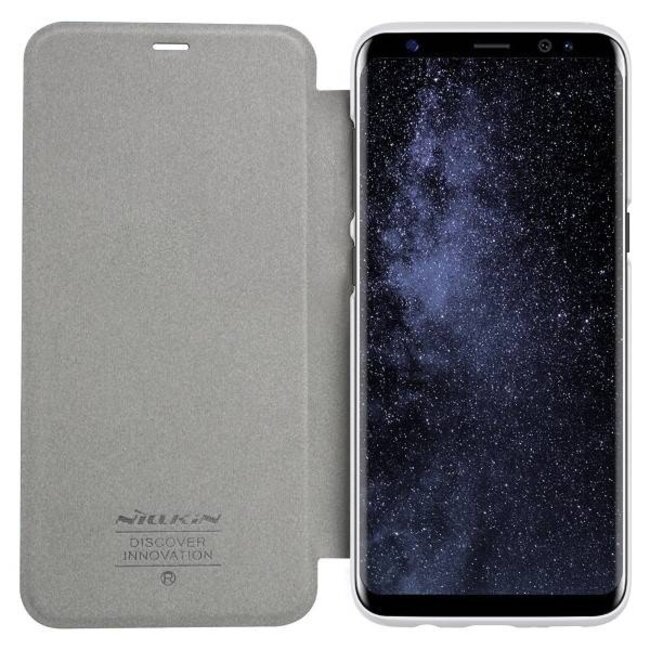 Sparkle Slim Booktype Hoesje geschikt voor Galaxy S8 Plus - Wit