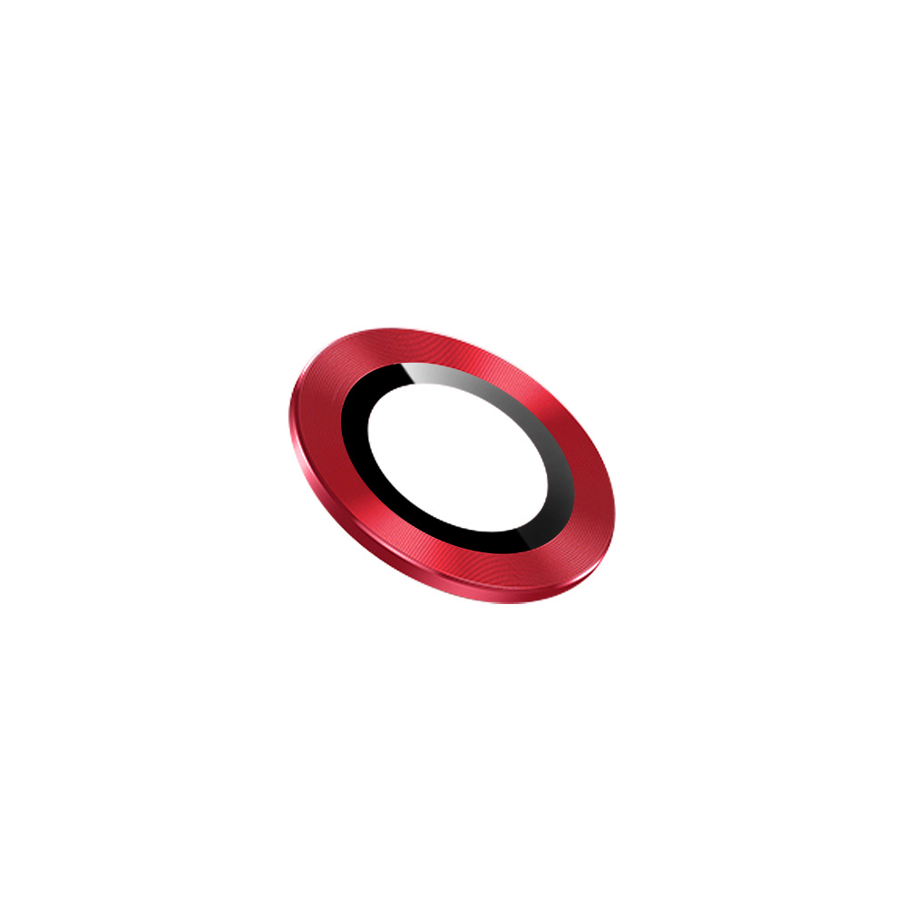 Screenprotector geschikt voor iPhone 11/ iPhone 12/ iPhone 12 Mini Camera lens Guard screenprotector - Tempered Glass - Rood afbeelding