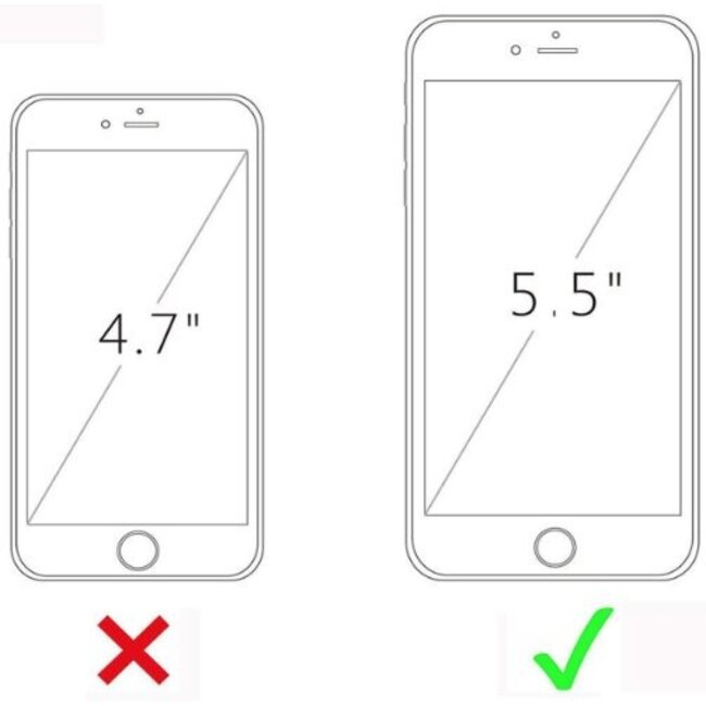 Screenprotector geschikt voor iPhone 8 Plus - Full Cover Screenprotector - Gehard Glas - Zwart