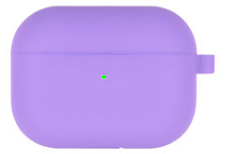 Goospery - Hoes geschikt voor Airpods Pro Case - Siliconen beschermhoes met opdruk  - Paars afbeelding