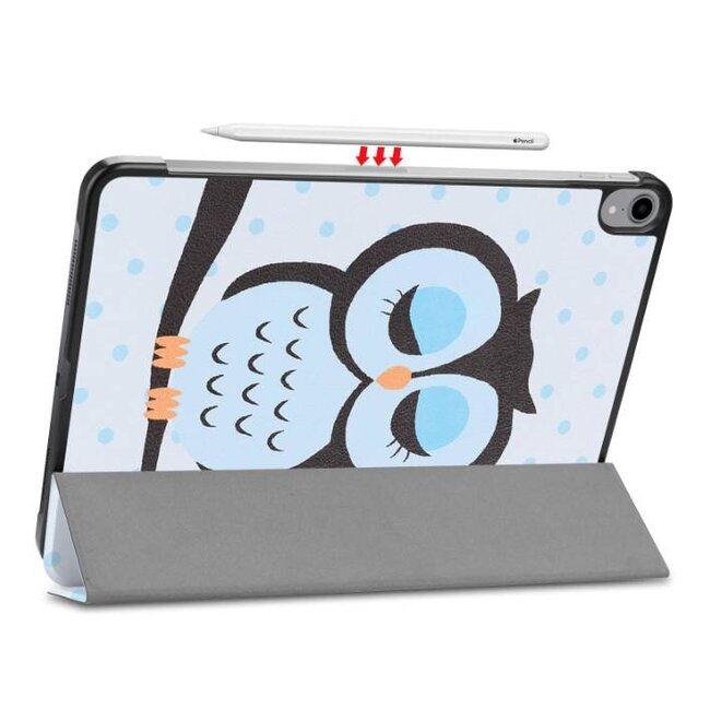 Tablet hoes geschikt voor Apple iPad Pro 11 - Tri-Fold Book Case - Uil