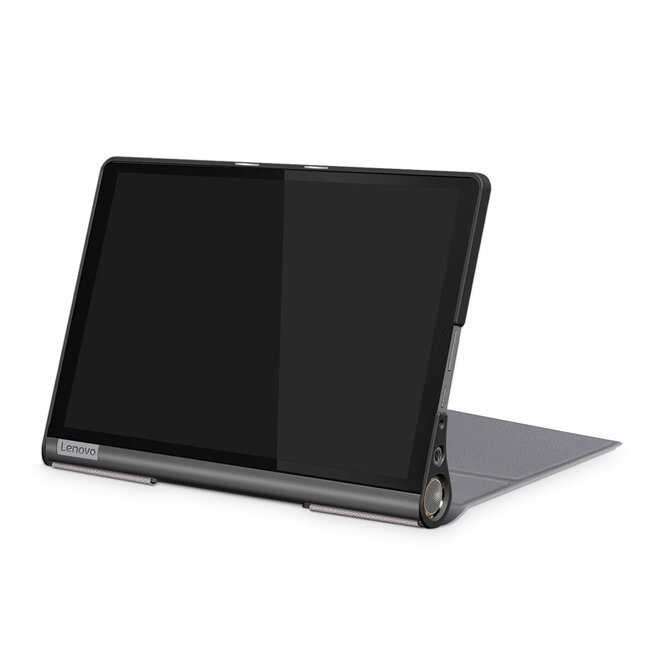 Tablet Hoes geschikt voor Lenovo Yoga Smart Tab 10.1 - Tri-Fold Book Case - Grijs