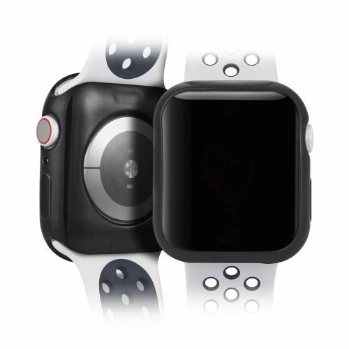 Hoesje Geschikt voor Apple Watch Series 4/5 - 40mm  - TPU Cover - Zwart / Transparant (2-Pack) afbeelding