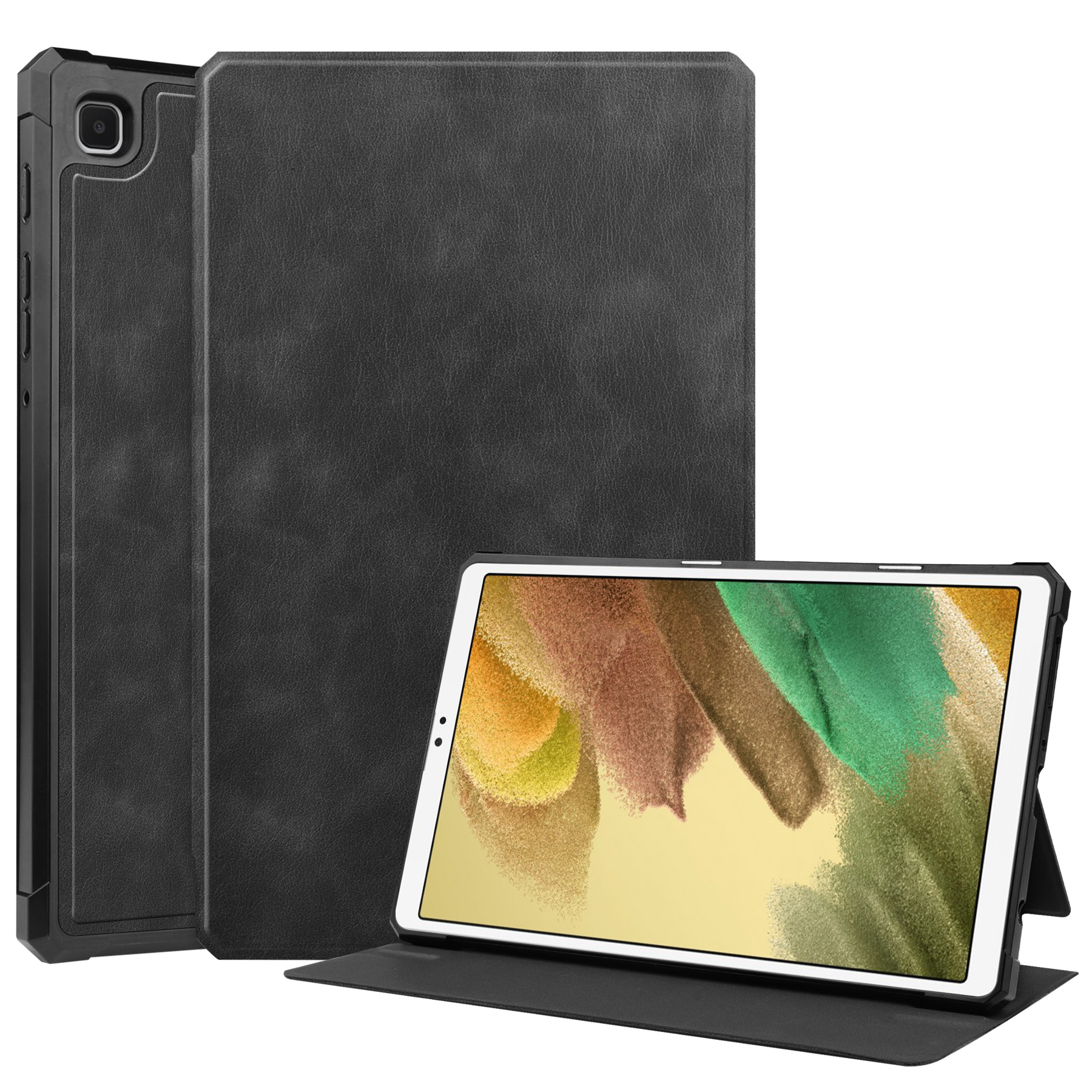 Tablet Hoes geschikt voor Samsung Galaxy Tab A7 Lite - PU Leer Folio Book Case - Zwart afbeelding