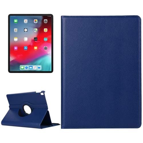 Case2go - Tablet hoes geschikt voor iPad Pro 11 (2018) case - 360 graden draaibare - Donker Blauw afbeelding