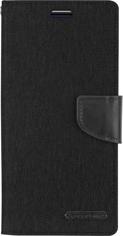 Samsung Galaxy Note 20 Ultra Hoesje - Mercury Canvas Diary Wallet Case - Hoesje met Pasjeshouder - Zwart afbeelding