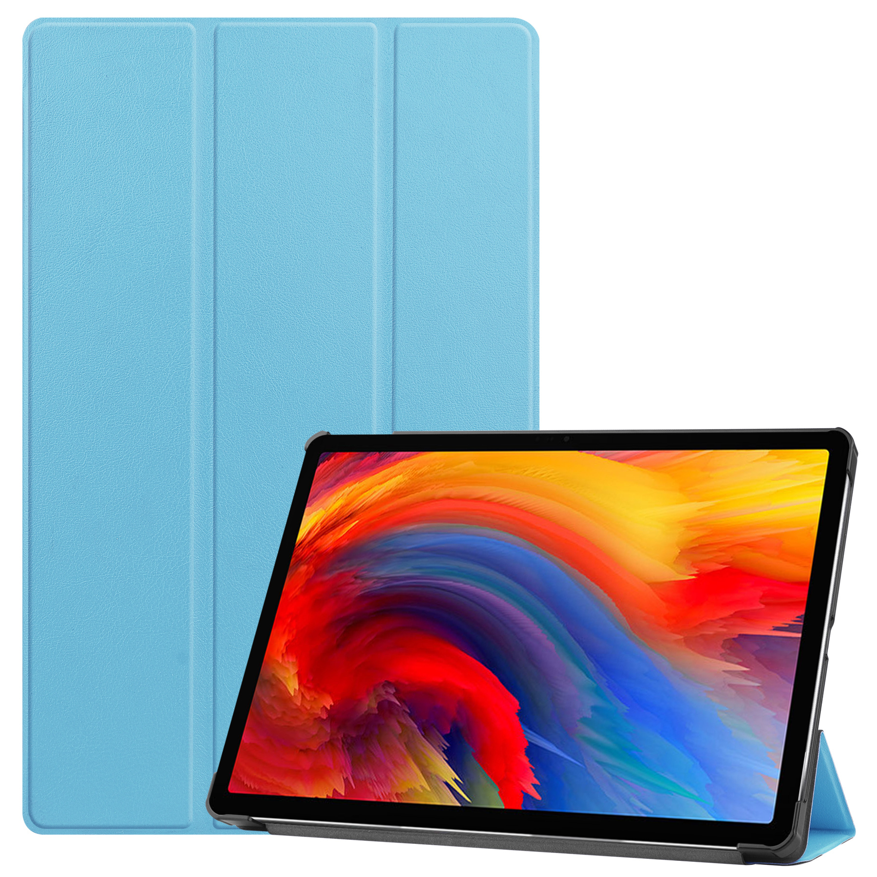 Tablet hoes geschikt voor Lenovo Tab P11 Plus (11 inch) - Tri-Fold Book Case - Licht Blauw afbeelding