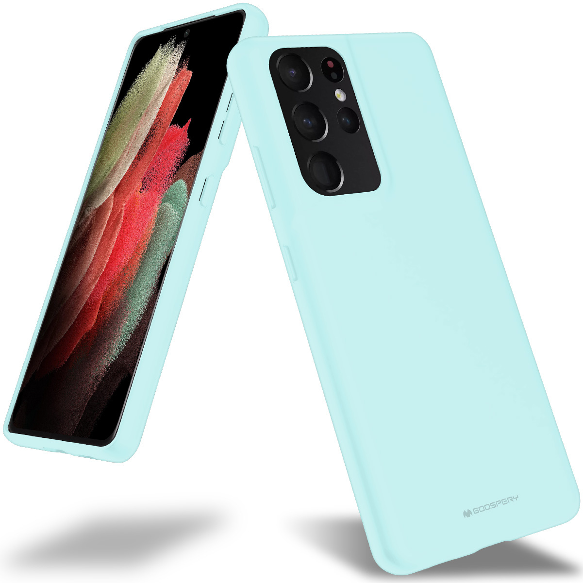 Samsung Galaxy S21 Ultra Hoesje - Soft Feeling Case - Back Cover - Licht Blauw afbeelding