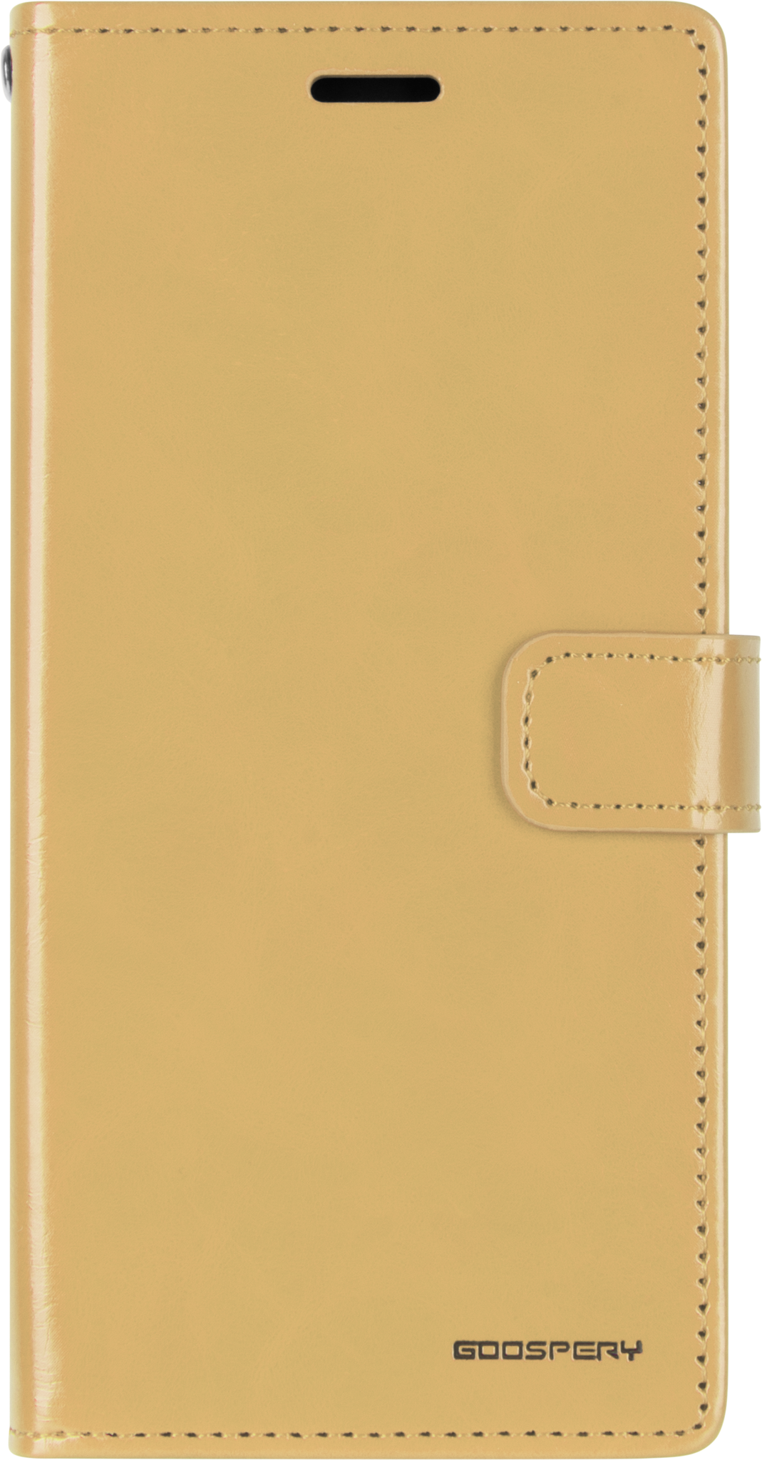 Hoesje geschikt voor Samsung Galaxy S9 - blue moon diary wallet case - goud afbeelding