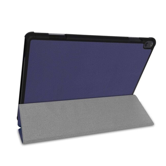 Tablet hoes geschikt voor Lenovo Tab P10 - Tri-fold Book Case - Donker Blauw