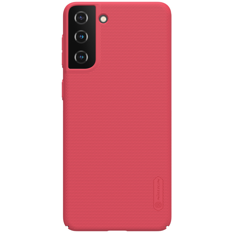 nillkin - Hoesje geschikt voor Samsung Galaxy S21 Plus - super frosted shield - back cover - rood afbeelding