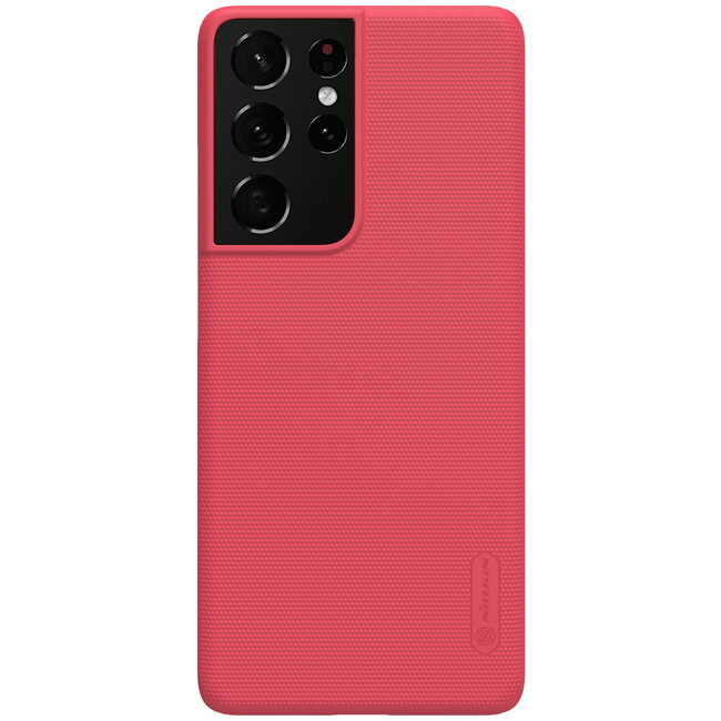 Nillkin - Hoesje geschikt voor Samsung Galaxy S21 Ultra -Super Frosted Shield - Back Cover - Rood