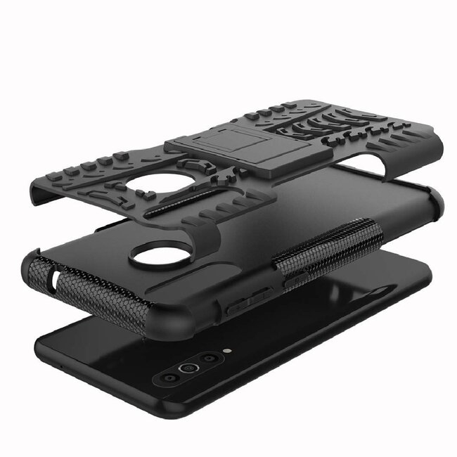 Hoesje geschikt voor Samsung Galaxy A8s -Schokbestendige Back Cover - Zwart