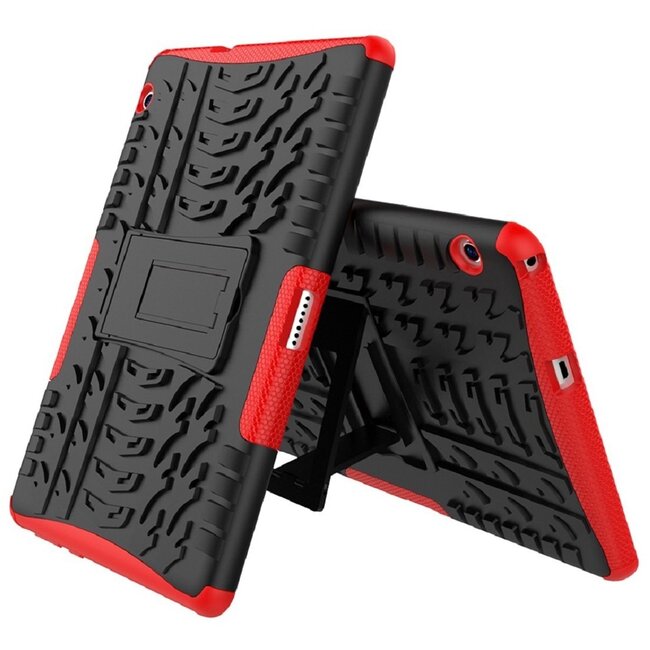 Tablet hoes geschikt voor Huawei Mediapad T3 8.0  Schokbestendige Back Cover - Rood