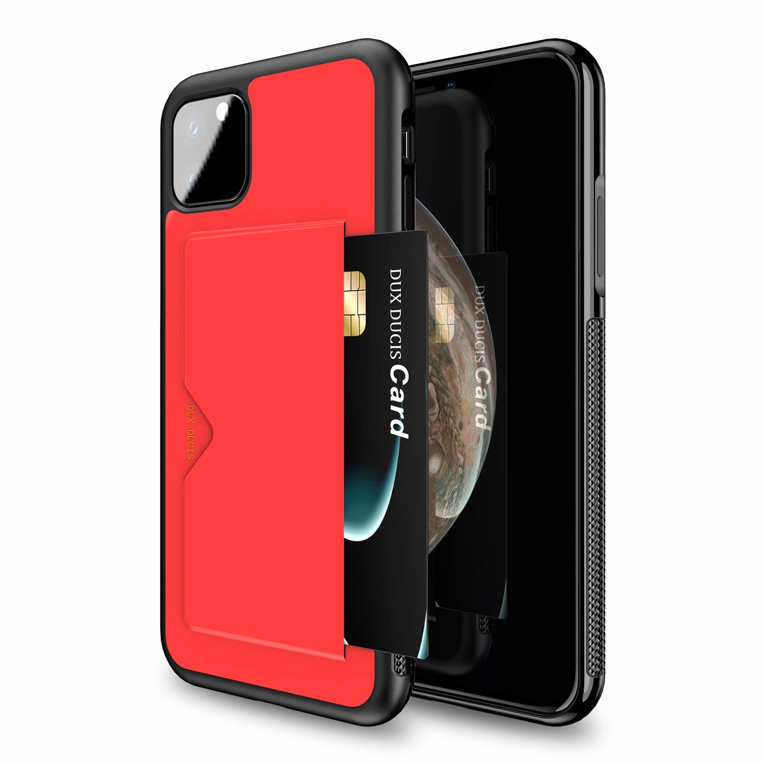 Dux Ducis - Hoesje geschikt voor iPhone 11 Pro - Pocard Series - Back Cover - Rood afbeelding