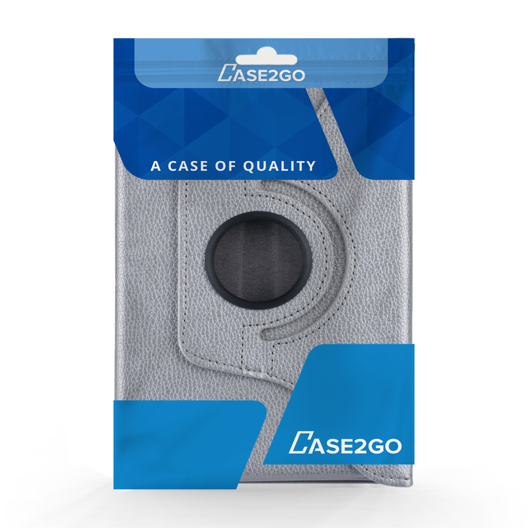 Case2go - Tablet hoes geschikt voor Lenovo Tab P11 Pro - Draaibare Book Case Cover - 11.5 Inch - Zilver afbeelding
