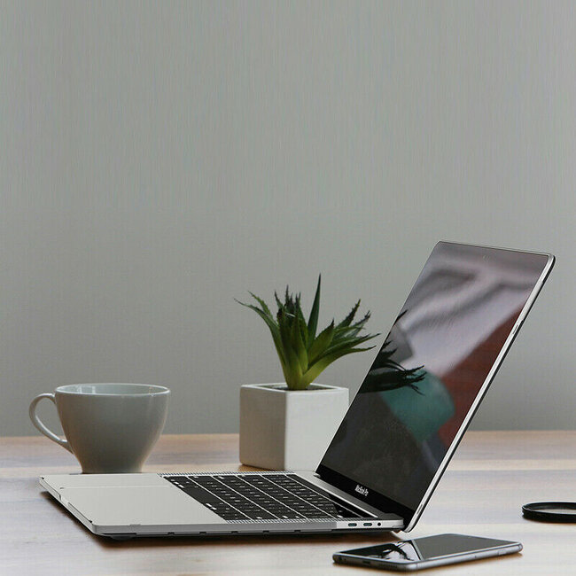 WIWU - Laptoptas- Cover geschikt voor MacBook Air 13 inch hard case (2018) - Laptophoes- Clip- Laptop Sleeve- Laptop Tas-On cover - Zwart