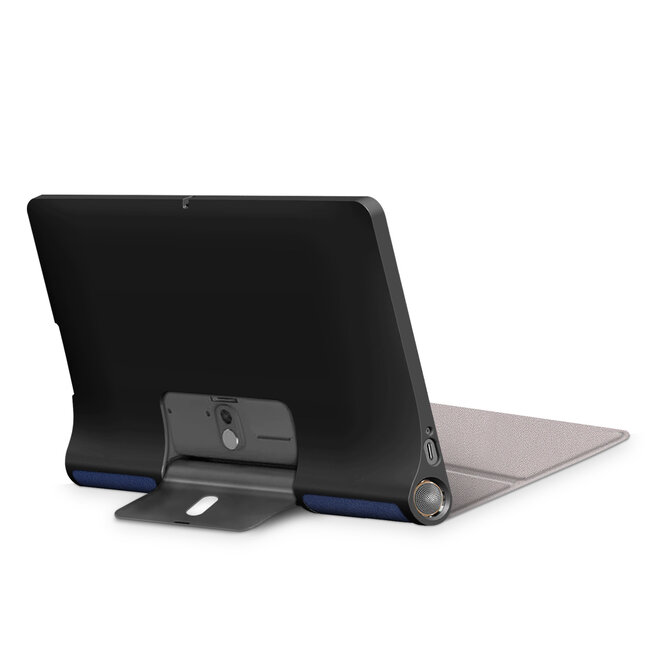 Tablet Hoes geschikt voor Lenovo Yoga Smart Tab 10.1 - Tri-Fold Book Case - Donker Blauw