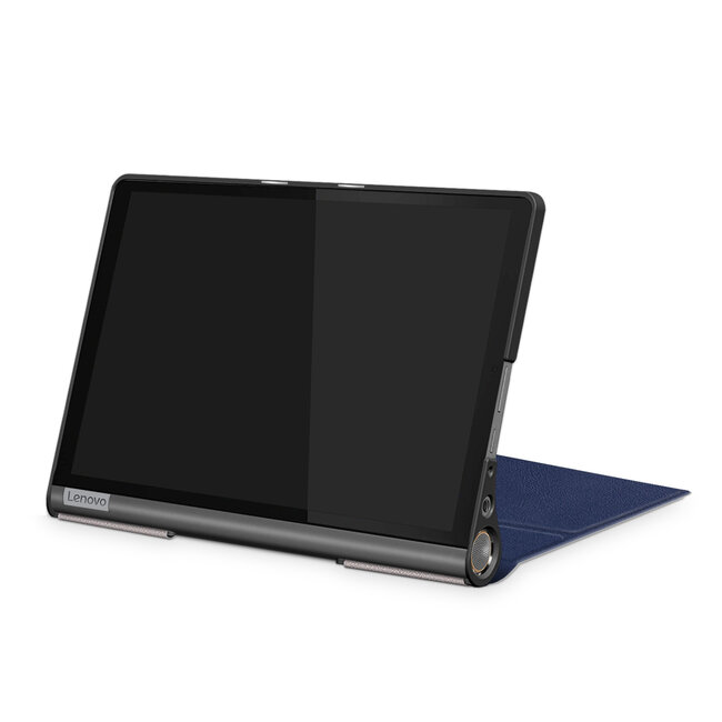 Tablet Hoes geschikt voor Lenovo Yoga Smart Tab 10.1 - Tri-Fold Book Case - Donker Blauw