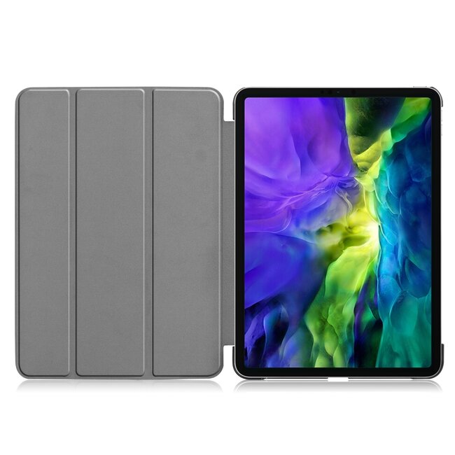 Tablet hoes voor Apple iPad Pro 2021 / 2020 tri-fold hoes - Case met Auto Wake/Sleep functie - Rood